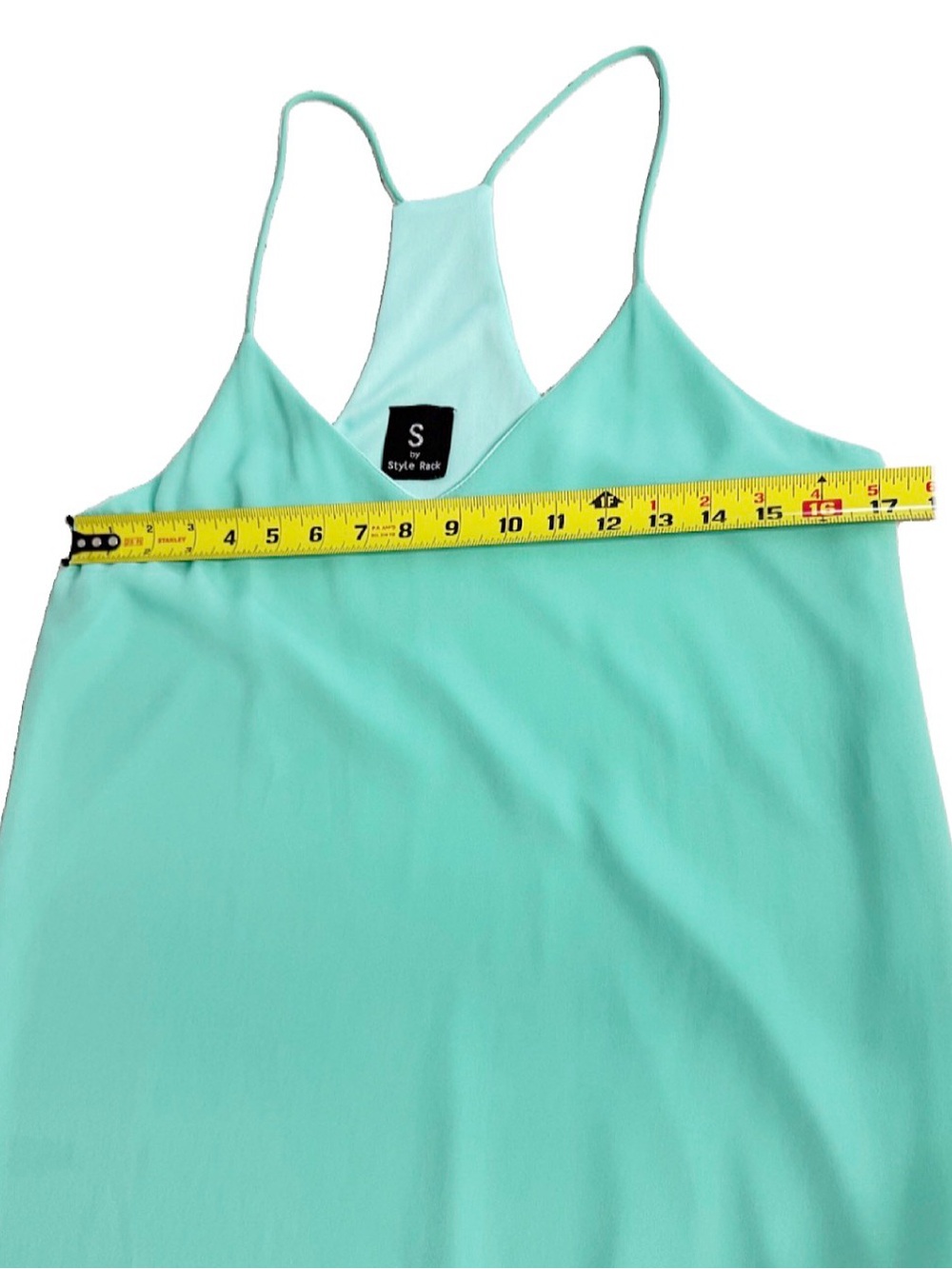 Style Rack Mint Green Racerback Shift Dress Medium USA - Picture 6 of 7